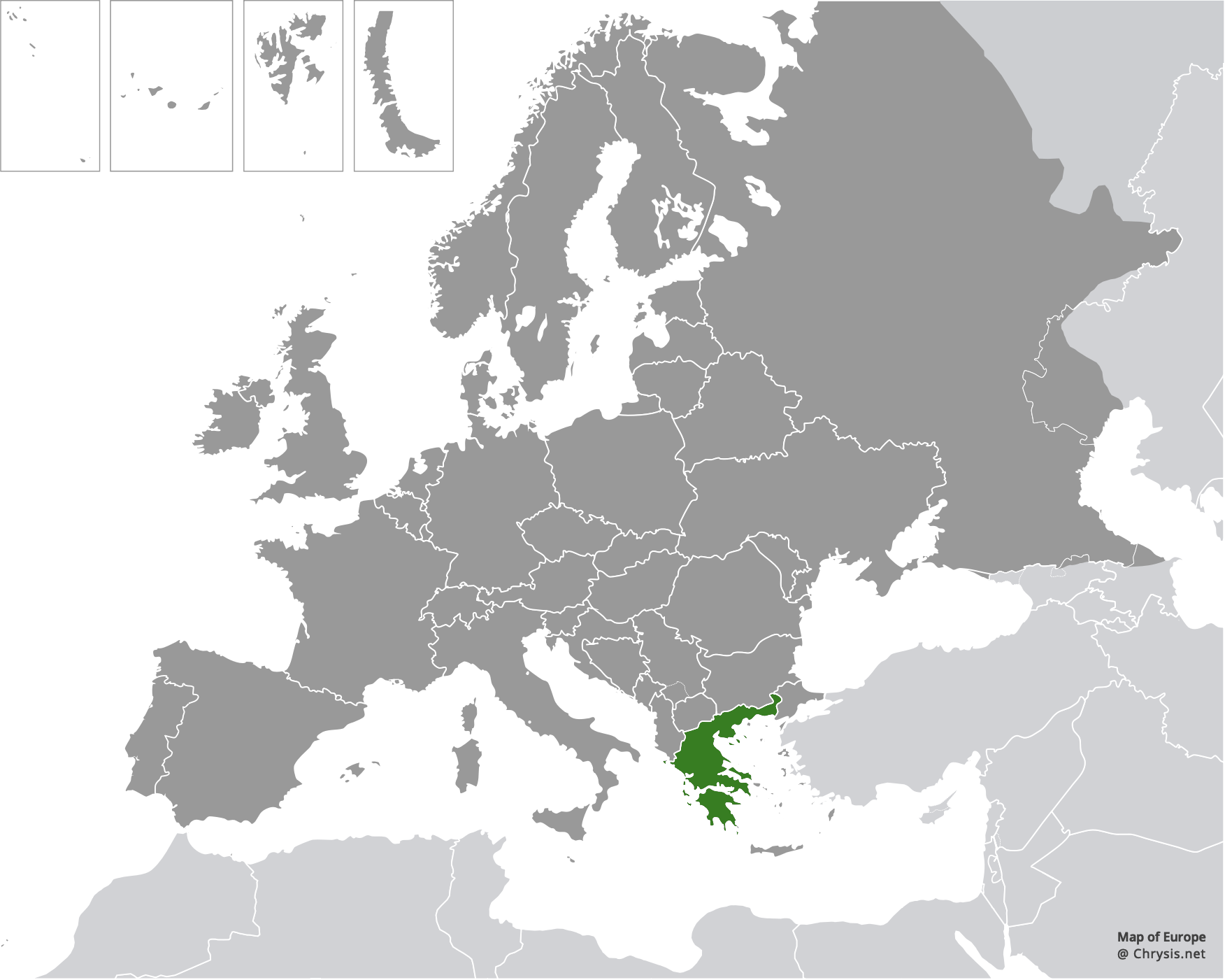 European distribution of Chrysura laconiae (Arens, 2001)