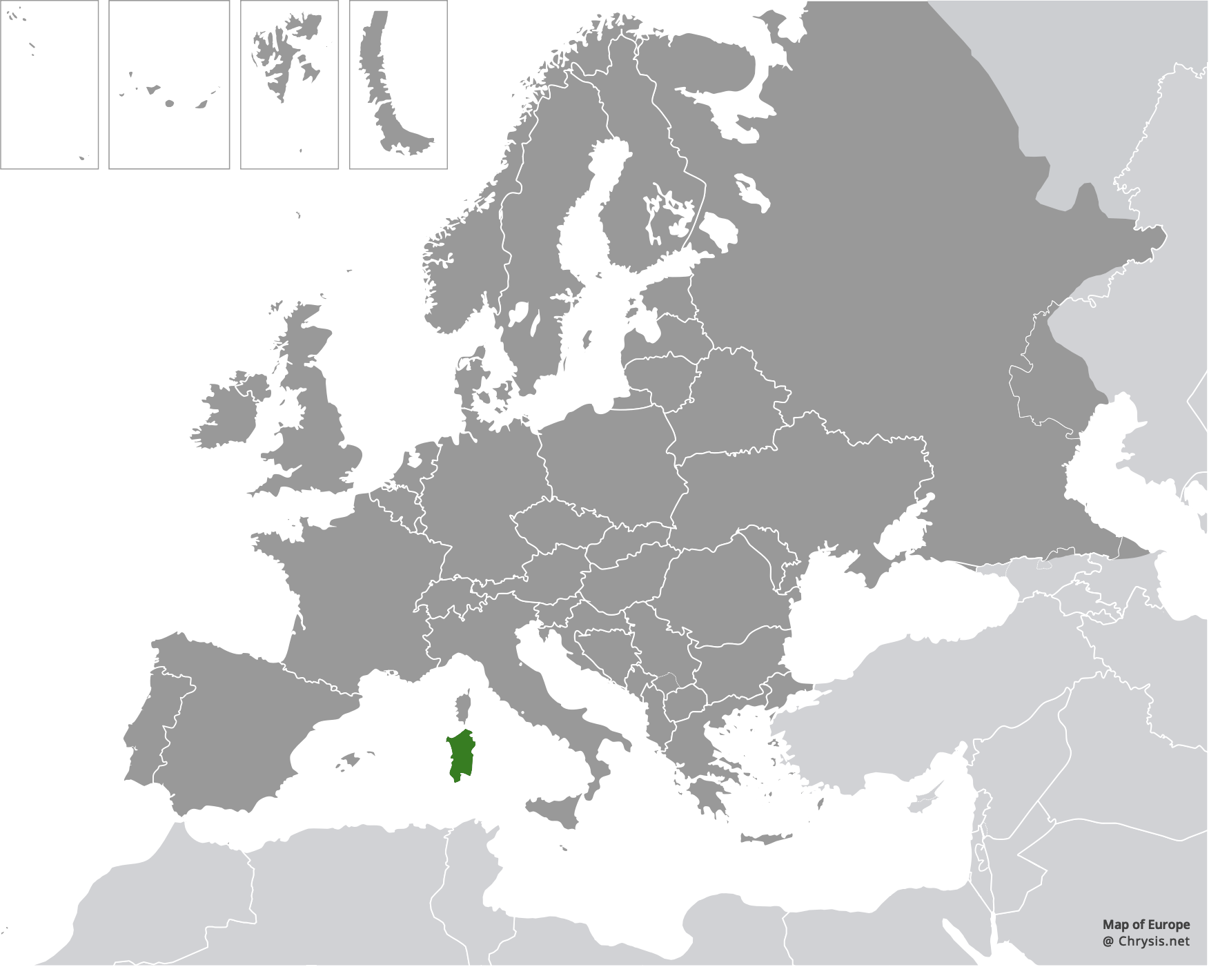 European distribution of Parnopes grandior linsenmaieri Agnoli, 1995