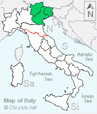 Italian distribution of Chrysura trimaculata