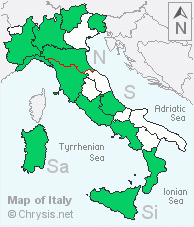 Italian distribution of Elampus spina