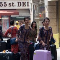 Stewardesses arriving, New York, NY